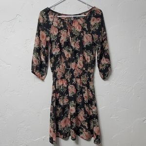 Wallflower Women Midi Floral Dress Sz Medium